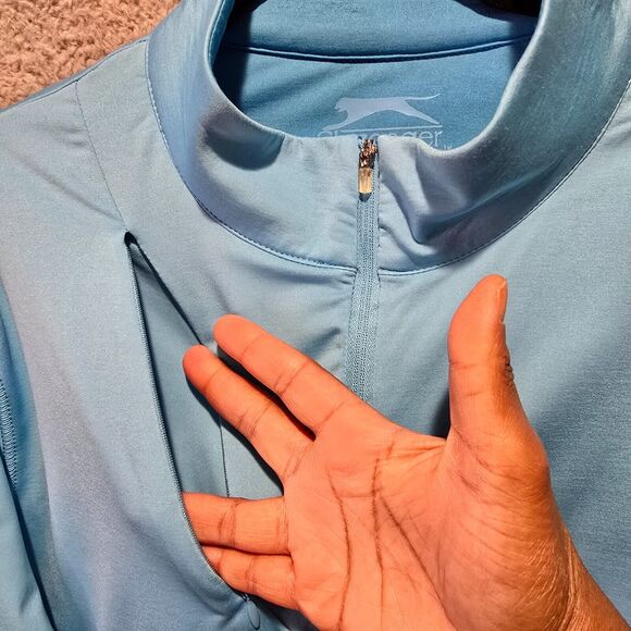 Slazenger Golf 1/4 Zip Pullover Jacket XL‎ Blue Beaver Meadows 50th Anniversary - Picture 3 of 10